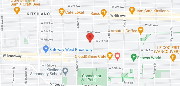 map of 2416 W 7TH AVENUE